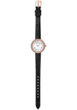 Emporio Armani Rosa Quartz Mother Of Pearl White Dial Black Leather Strap Watch For Women - AR11356