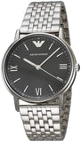 Emporio Armani Kappa Black Dial Silver Steel Strap Watch For Men - AR11152