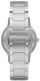 Emporio Armani Meccanico Automatic Black Dial Silver Steel Strap Watch For Men - AR60055