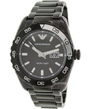 Emporio Armani Sportivo Quartz Black Dial Black Steel Strap Watch For Men - AR6049