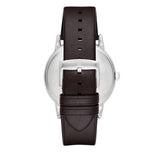 Emporio Armani Kappa Quartz Black Dial Brown Leather Strap Watch For Men - AR80008