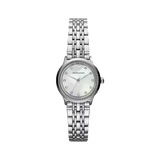 Emporio Armani Alpha Mother of Pearl Dial Silver Steel Strap Watch for Women - AR1803