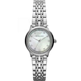 Emporio Armani Alpha Mother of Pearl Dial Silver Steel Strap Watch for Women - AR1803