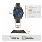 Emporio Armani Analog Chronograph Blue Dial Silver Steel Strap Watch For Men - AR11561