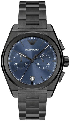 Emporio Armani Analog Chronograph Blue Dial Silver Steel Strap Watch For Men - AR11561
