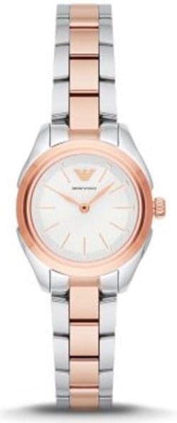 Emporio Armani Analog White Dial Two Tone Steel Strap Watch For Women - AR11029