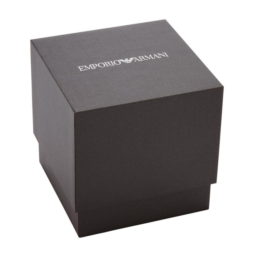 Emporio Armani Antonio Chronograph Blue Dial Silver Steel Strap Watch for Men - AR11582
