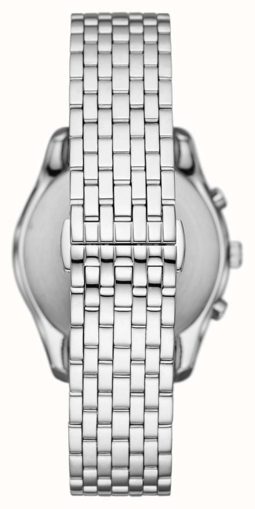 Emporio Armani Antonio Chronograph Green Dial Silver Steel Strap Watch for Men - AR11581