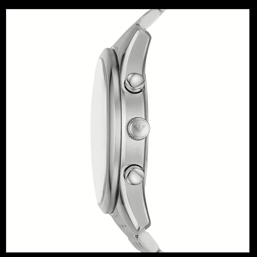 Emporio Armani Antonio Chronograph Green Dial Silver Steel Strap Watch for Men - AR11581