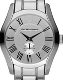 Emporio Armani Classic Quartz Silver Dial Silver Steel Strap Watch For Men - AR0647