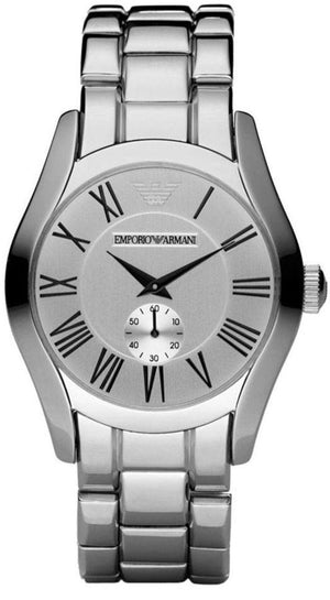 Emporio Armani Classic Quartz Silver Dial Silver Steel Strap Watch For Men - AR0647