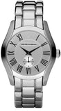 Emporio Armani Classic Quartz Silver Dial Silver Steel Strap Watch For Men - AR0647