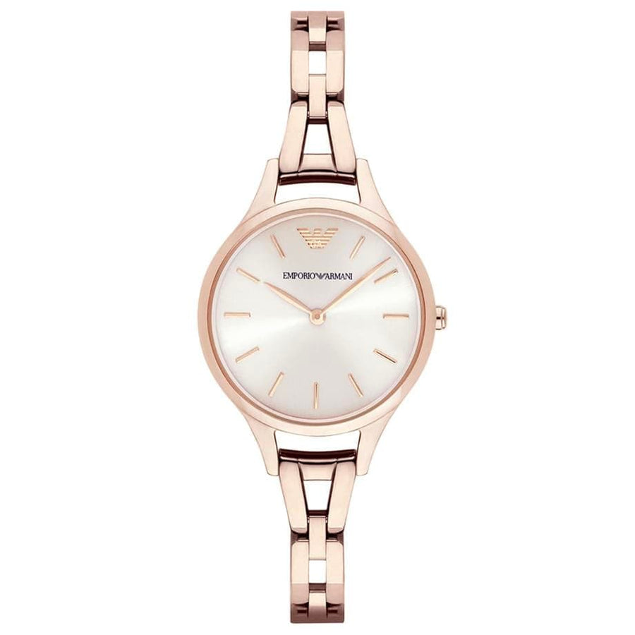 Emporio Armani Aurora Rose Gold Dial Rose Gold Steel Strap Watch for Women - AR11055