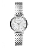 Emporio Armani Mother of Pearl Dial Silver Steel Strap Watch For Women - AR11112