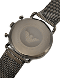 Emporio Armani Aviator Brown Dial Grey Mesh Bracelet Watch For Men - AR11141