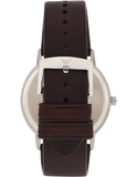 Emporio Armani Kappa Quartz Black Dial Brown Leather Strap Watch For Men - AR11153