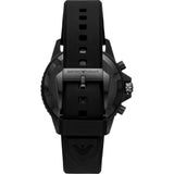 Emporio Armani Luigi Analog Black Dial Black Leather Strap Watch For Men - AR11450