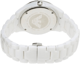 Emporio Armani Ceramica White Mother of Pearl Dial Stainless Steel Strap Watch For Women - AR1426