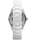 Emporio Armani Ceramica White Mother of Pearl Dial Stainless Steel Strap Watch For Women - AR1426