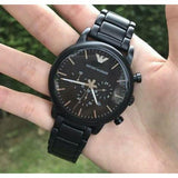 Emporio Armani Luigi Chronograph Black Dial Black Stainless Steel Watch For Men - AR1895