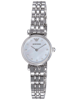 Emporio Armani Gianni Blue Dial Silver Stainless Steel Watch For Women - AR1961