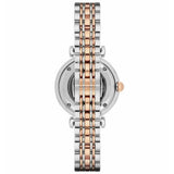 Emporio Armani Gianni T Bar Analog White Dial Two Tone Steel Strap Watch For Women - AR2076