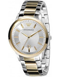 Emporio Armani Renato Silver Dial Two Tone Steel Strap Watch For Men - AR2449