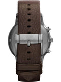 Emporio Armani Sportivo Black Dial Brown Leather Strap Watch For Men - AR2462