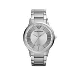 Emporio Armani Classic Quartz Silver Dial Silver Steel Strap Watch For Men - AR2478