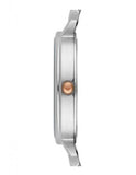 Emporio Armani Gianni T Bar Mother of Pearl Dial Two Tone Steel Strap Watch For Women - AR2508