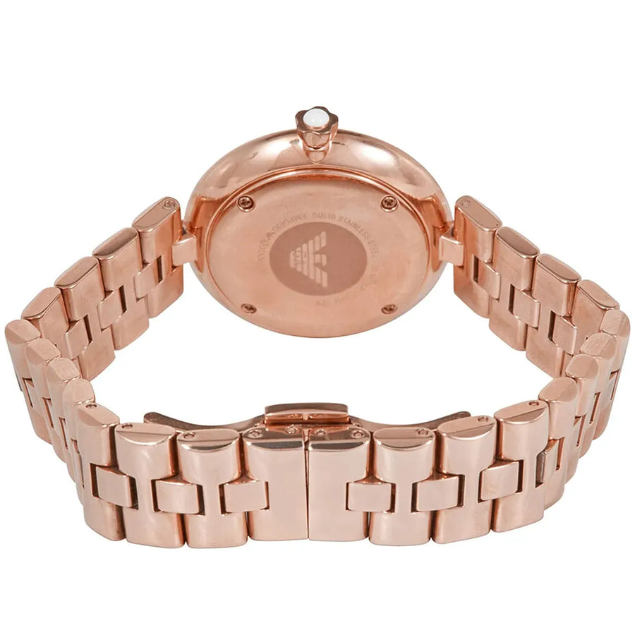 Emporio Armani Arianna Analog Mother of Pearl Dial Rose Gold Steel Strap Watch For Women - AR11196