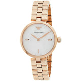 Emporio Armani Arianna Analog Mother of Pearl Dial Rose Gold Steel Strap Watch For Women - AR11196