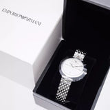 Emporio Armani Arianna Analog White Dial Silver Steel Strap Watch For Women - AR11195