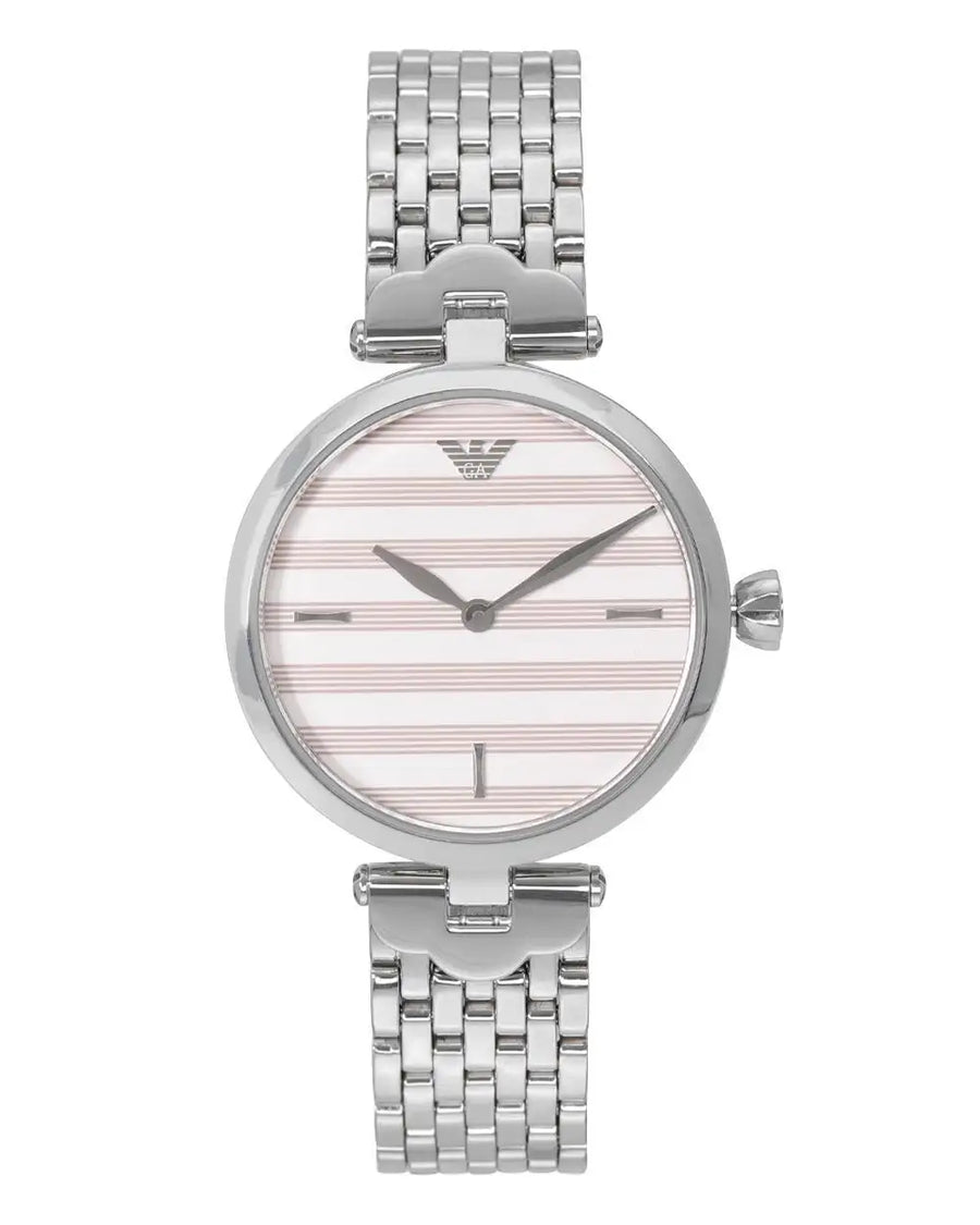 Emporio Armani Arianna Analog White Dial Silver Steel Strap Watch For Women - AR11195