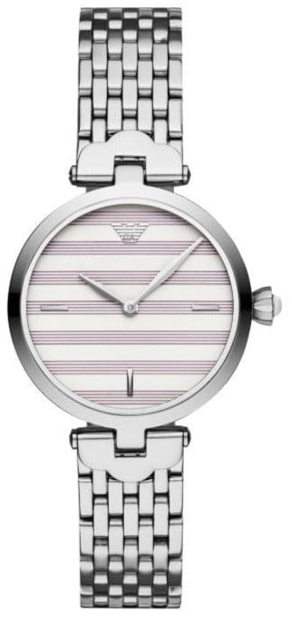 Emporio Armani Arianna Analog White Dial Silver Steel Strap Watch For Women - AR11195