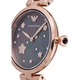 Emporio Armani Arianna Black Dial Rose Gold Stainless Steel Watch For Women - AR11197