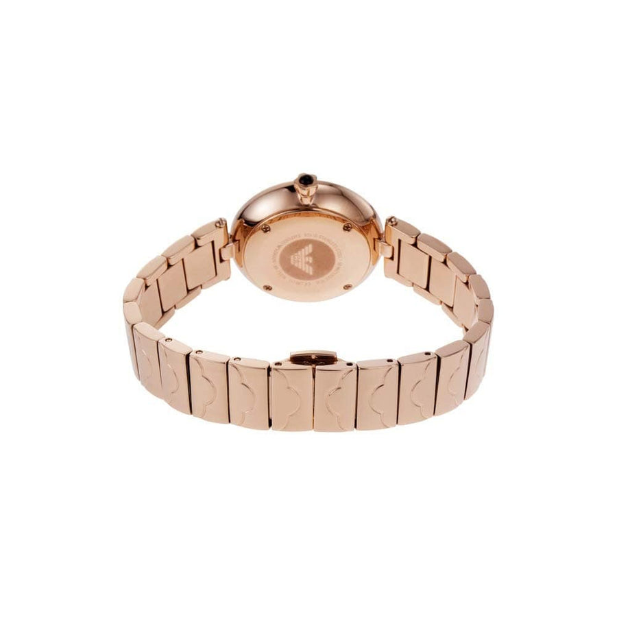 Emporio Armani Arianna White Mother of Pearl Dial Rose Gold Steel Strap Watch For Women - AR11236