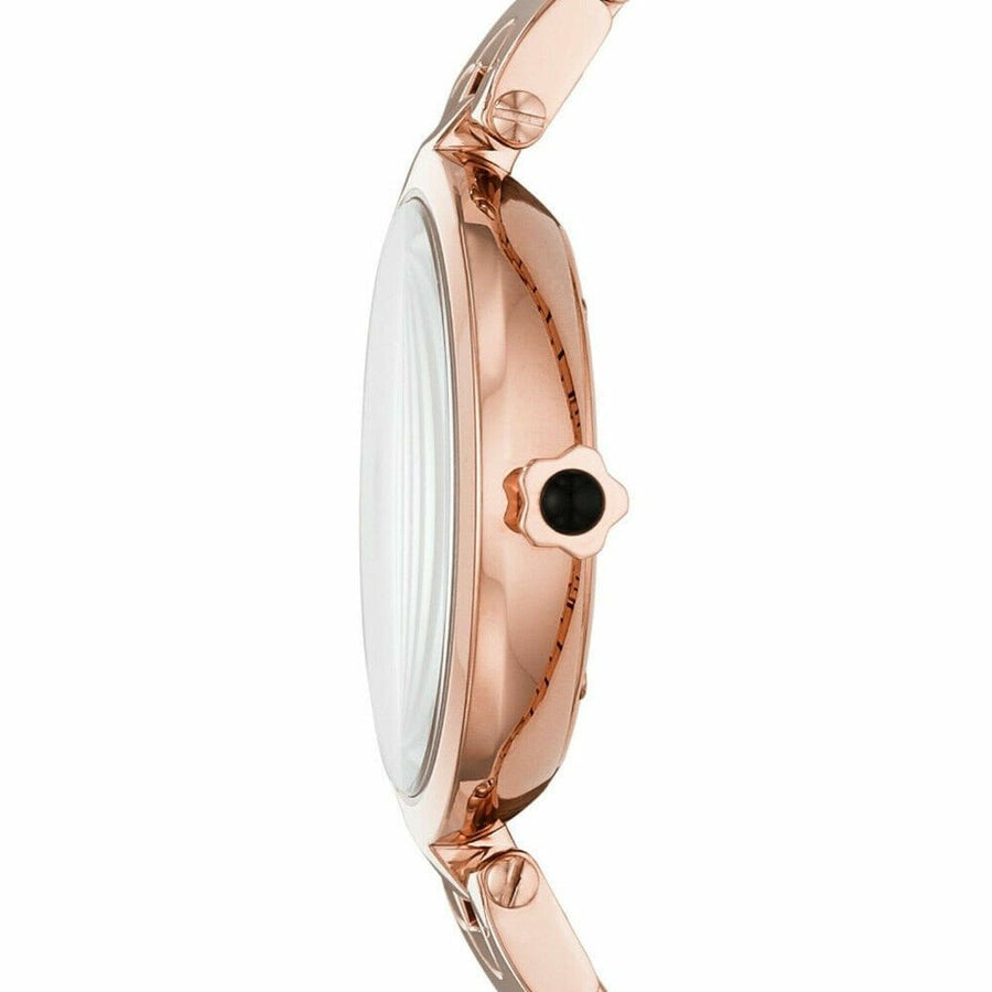 Emporio Armani Arianna White Mother of Pearl Dial Rose Gold Steel Strap Watch For Women - AR11236