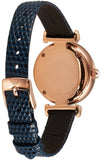 Emporio Armani Gianni T-Bar Analog Mother of Pearl Dial Blue Leather Strap Watch For Women - AR11468