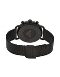 Emporio Armani Aviator Black Dial Black Mesh Bracelet Watch For Men - AR11142