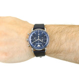 Emporio Armani Aviator Blue Dial Blue Leather Strap Watch For Men - AR11105
