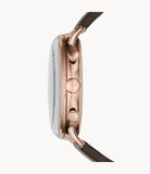 Emporio Armani Aviator Grey Dial Brown Leather Strap Watch For Men - AR11106