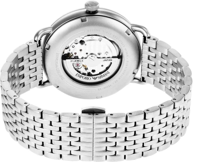 Emporio Armani Aviator Multifunction Blue Dial Silver Mesh Bracelet Watch For Men - AR60024