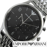 Emporio Armani Beta Chronograph Black Dial Steel Strap Watch For Men - AR1863