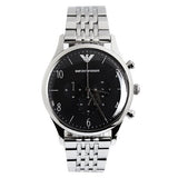Emporio Armani Beta Chronograph Black Dial Steel Strap Watch For Men - AR1863