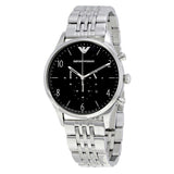 Emporio Armani Beta Chronograph Black Dial Steel Strap Watch For Men - AR1863