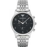 Emporio Armani Beta Chronograph Black Dial Steel Strap Watch For Men - AR1863
