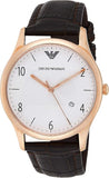 Emporio Armani Beta Chronograph White Dial Brown Leather Strap Watch For Men - AR1915