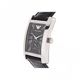 Emporio Armani Black Dial Black Leather Strap Watch For Men - AR0143