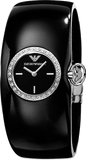 Emporio Armani Casual Analog Black Dial Black Leather Strap Watch For Women - AR0739